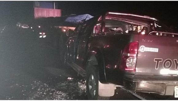Trágico choque entre camioneta y trailer deja cinco víctimas en norte del país