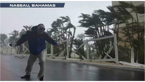 Huracán Matthew: reportero quiso transmitirlo en vivo, pero esto pasó (VIDEO)