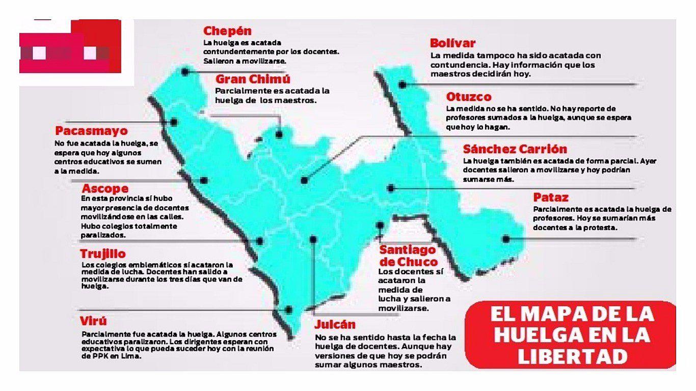 La Libertad: En día crucial, más docentes se sumarán a la huelga nacional