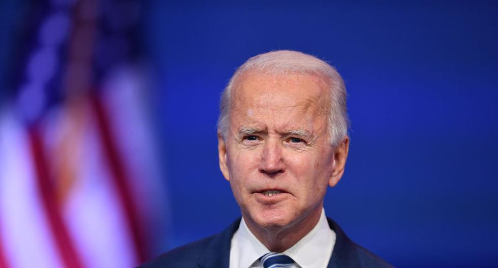 El presidente electo de Estados Unidos, Joe Biden, pronuncia un discurso en The Queen en Wilmington, Delaware, el 10 de noviembre de 2020. (Foto de ANGELA WEISS / AFP).