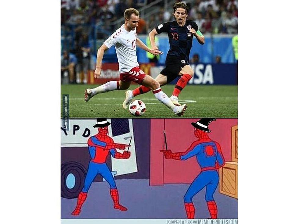 Discreto partido entre Croacia y Dinamarca generó divertidos memes en las redes sociales