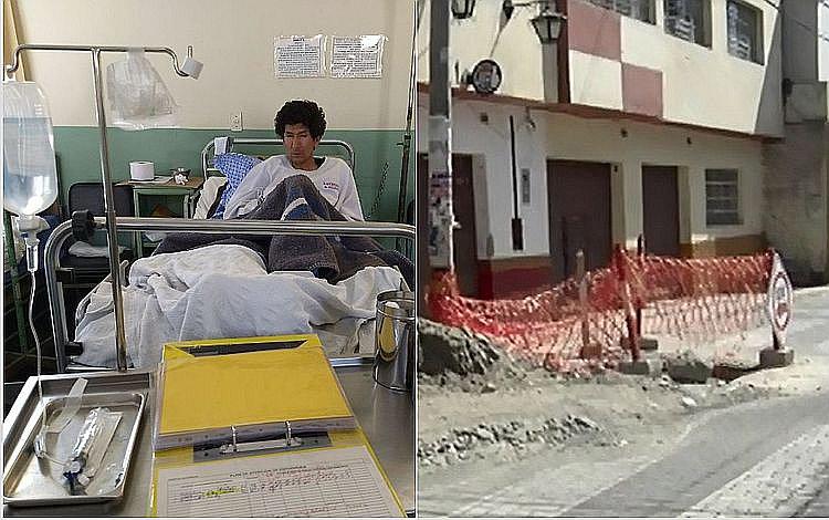 Invidente cae a buzón de desagüe y queda hospitalizado