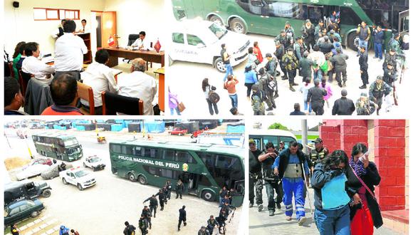 Arequipa: 13 invasores fueron trasladados a penal de Pucchún