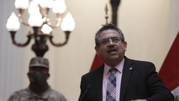 Merino acusó al presidente Vizcarra de la crisis política generada por el rechazo congresal al voto de confianza. (Foto Renzo Salazar)