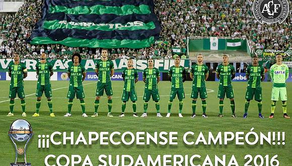 Conmebol confirmó a Chapecoense como campeón de la Copa Sudamericana