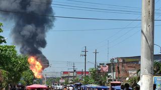 Incendio en Pucallpa en envasadora de gas es catalogado como código 4