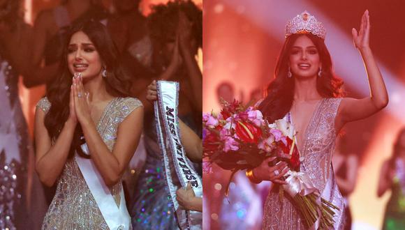 Harnaaz Sandhu, Miss India, ganó el Miss Universo 2021. (Foto: AFP).