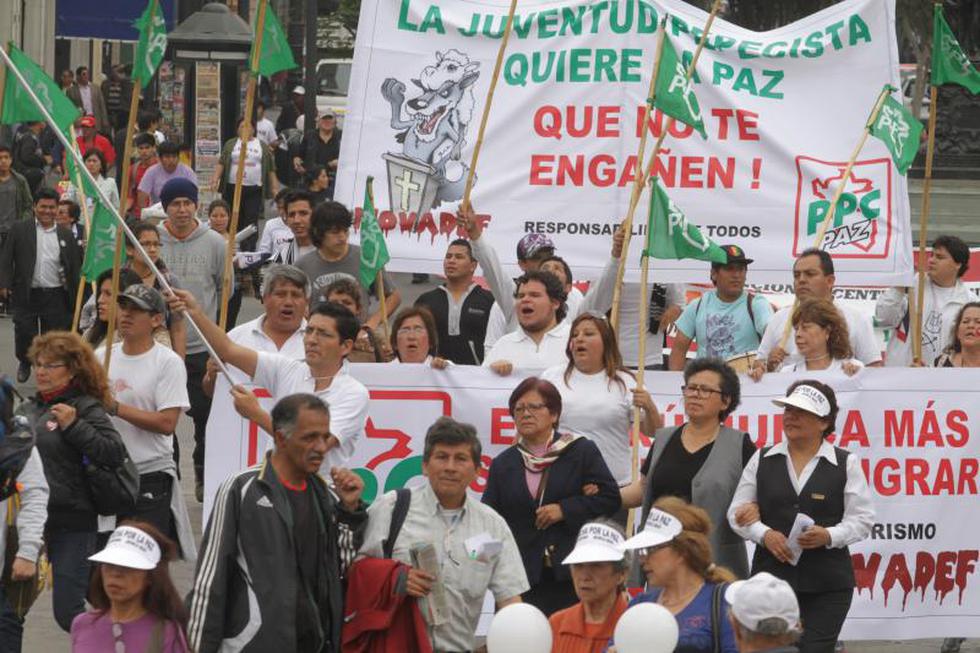 Marcha estudiantil contra el terrorismo fue masiva