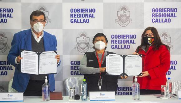 El proyecto se concretará tras el convenio firmado entre el gobernador regional del Callao, Dante Mandriotti, y la ministra de la Mujer y Poblaciones Vulnerables, Silvia Loli Espinoza. (Foto: Gore Callao)