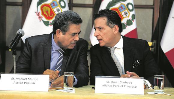 Manuel Merino y Omar Chehade (Foto: Hugo Curotto)