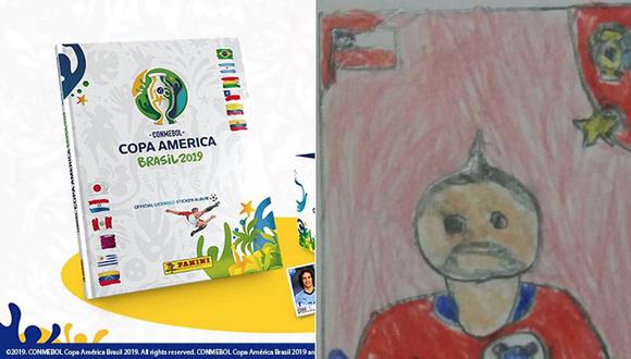 Niño dibujó figuritas del álbum de la Copa América porque su madre no tenía dinero para comprarlas