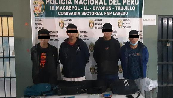 Policía informa que serían miembros de banda criminal "Los Wachiturros de Laredo". (Foto: PNP)
