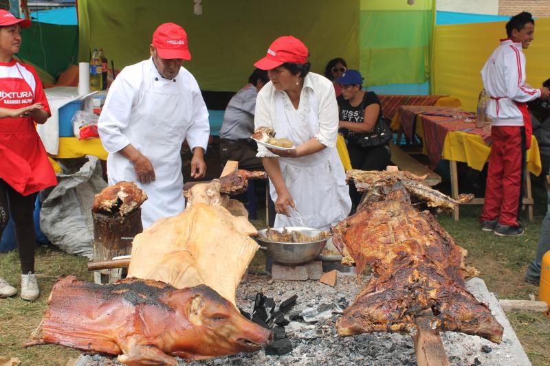 Variedad de comidas y danzas en Mixtura 