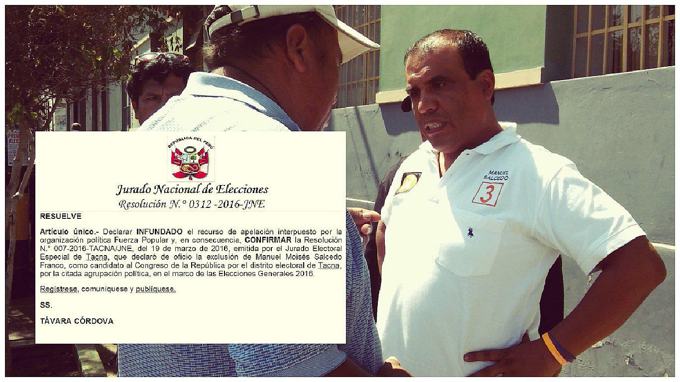 Fuerza Popular: JNE excluye a candidato por no consignar sentencia en su hoja de vida