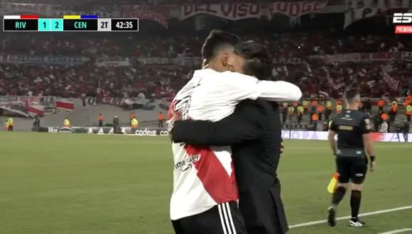 Gol de Suárez para el 1-2 de River vs. Central. (Foto: captura ESPN)