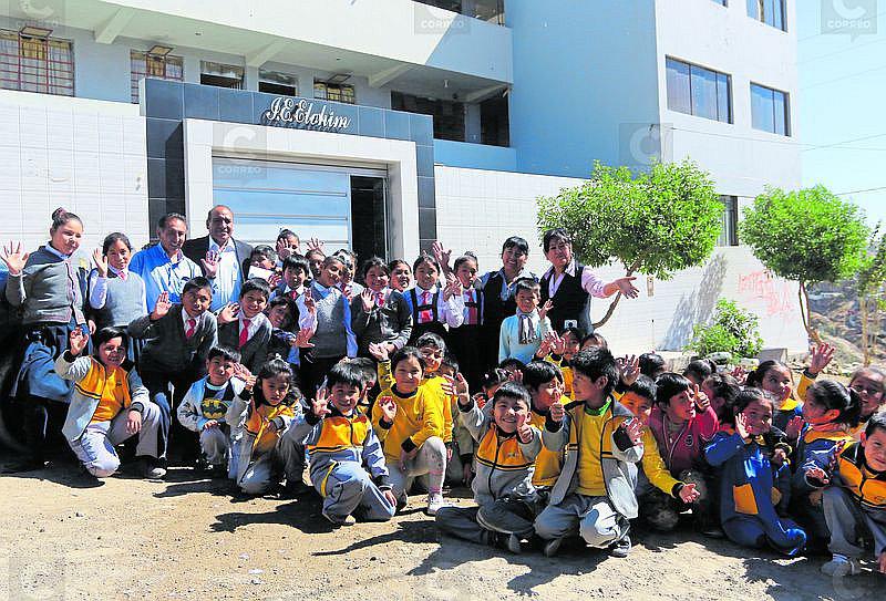 Colegio Elohim, construido con aportes de cristianos