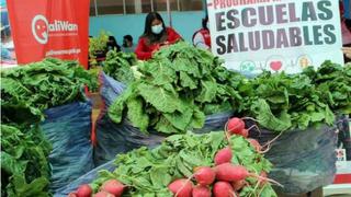 Dos mil escolares mejoran su calidad alimentaria incluyendo productos cosechados en Pucará