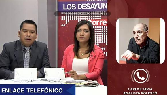 ​Carlos Tapia: “La izquierda es desunida y requiere retornar a la escena política con fuerza”