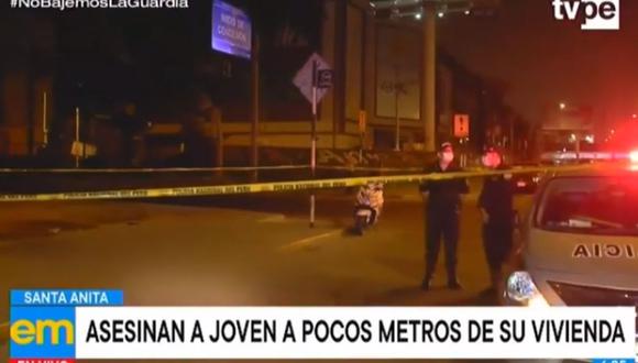 El crimen fue perpetrado, según los testigos, por un sujeto y una mujer. (TV Perú)