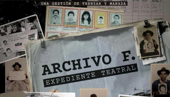 "Archivo F: expediente teatral", un viaje a través de la memoria del país
