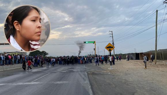 A la zona de conflicto llegó la Prefecta Regional de La Libertad, Carolina Velasco, para dialogar con manifestantes, pero no llegaron a níngun acuerdo.