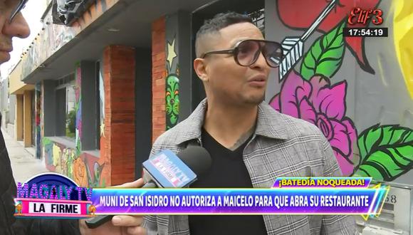 Municipalidad de San Isidro no autoriza a Jonathan Maicelo que abra su restaurante. (Foto: Captura ATV).