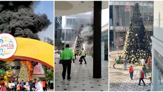 Árbol de navidad del Jockey Plaza se incendia en pleno centro comercial (VIDEO)