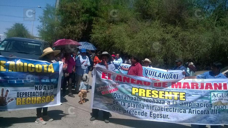 Tacna: Pobladores de distrito andino de Quilahuani protestan en contra de Egesur