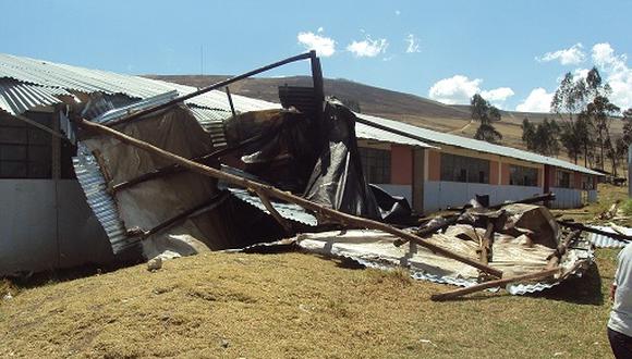 Apurímac: Ventarrón por poco ocasiona tragedia en centro educativo