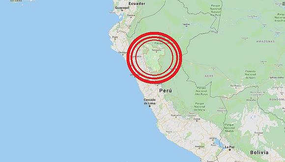 ​San Martín: sismo de magnitud 4.2 se registró en Tocache