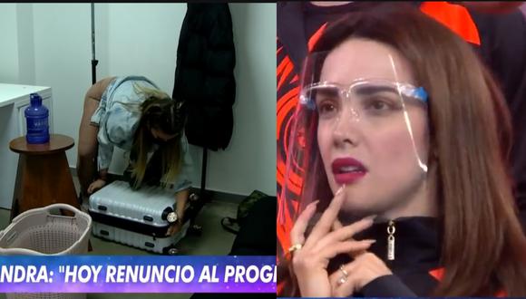Alejandra Baigorria renunció en vivo a "Esto es guerra". (Foto: Captura América TV).