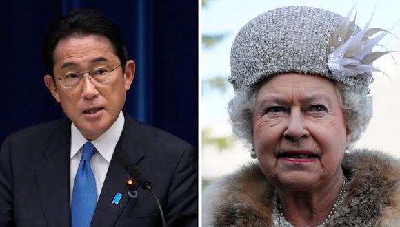 Fumio Kishida destacó el longevo reinado de Isabel II, "el más largo de la casa real" británica, y recordó la visita que la monarca hizo a Japón en 1975. (Foto de Shuji Kajiyama /  Joe KLAMAR de AFP)