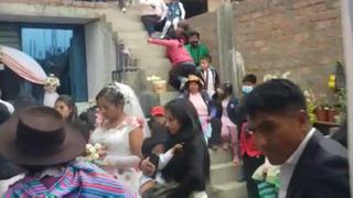 Más de 40 personas invitados de una boda fueron intervenidos y trasladados a comisaría en Huancayo (VIDEO)