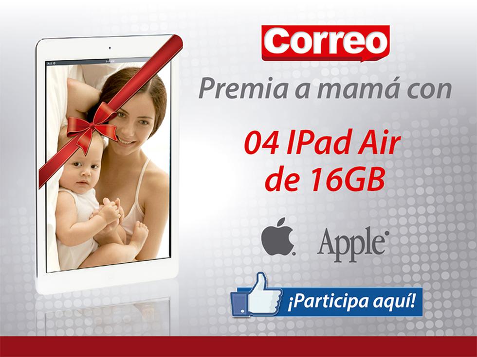 "Correo premia a mamá": Les regalará 10 iPads por su día
