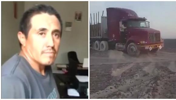 Liberan a chofer de camión que dañó Líneas de Nasca (VIDEO)