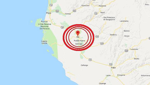 ​Ica: sismo de magnitud 4.9 se registró en Pisco