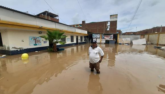 El centro de salud de Túcume es uno de los más afectados debido a las intensas lluvias.