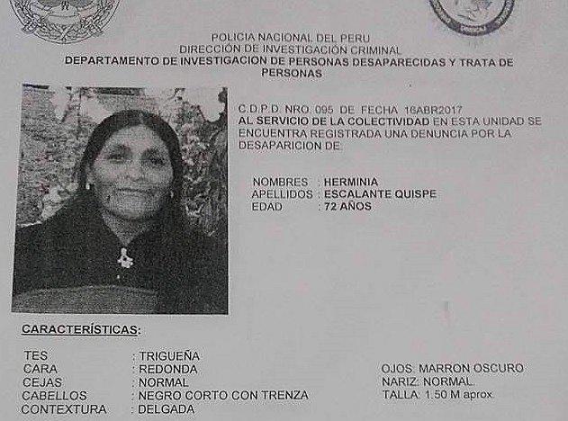 Denuncian desaparición de mujer que salió de casa desde el Sábado de Gloria