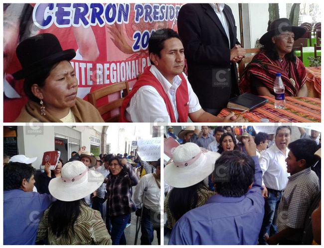 Elecciones 2016: Anuncio de precandidatura de Vladimir Cerrón termina en enfrentamiento