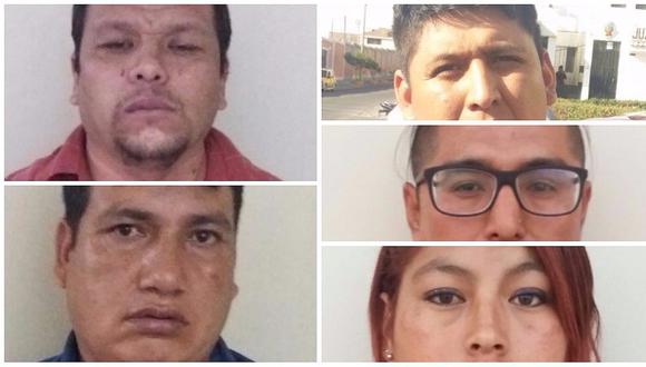 Policía detiene a cinco integrantes de la banda Los raqueteros de Paucarpata