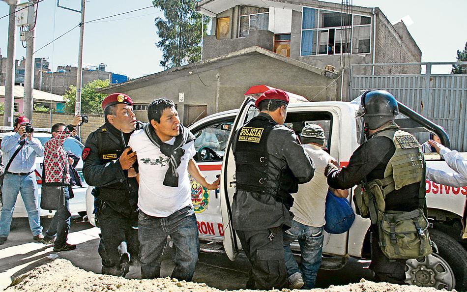 Huancayo: ​Dos heridos y cuatro detenidos durante paro