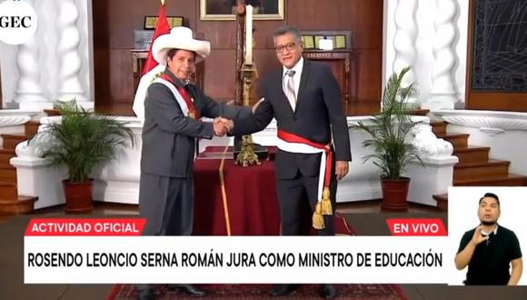 Rosendo Serna Román reemplazará a Carlos Gallardo en el despacho del Ministerio de Educación. (Foto: Captura TV Perú)