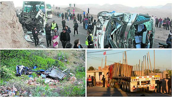 Viernes 13: Accidentes en las carreteras dejaron 37 heridos y 5 muertos
