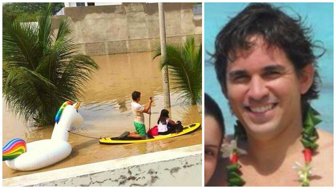 Facebook: ¿quién es el héroe del unicornio que rescató a personas tras inundación en Piura?