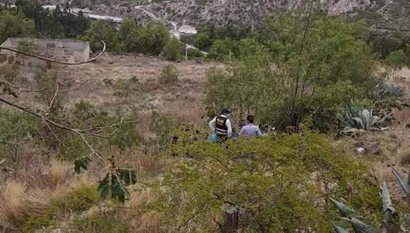 Mujer fue encontrada en un barranco por el sector Huatatas