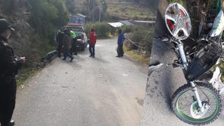 Ayacucho: 2 motociclistas se salvan de morir tras sufrir accidentes 