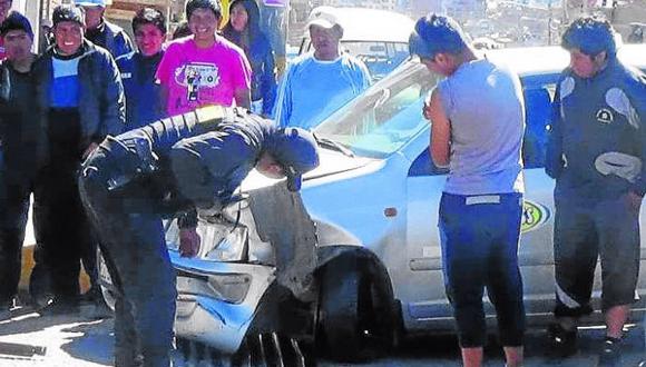 Policiales: Triple choque se registró en la avenida Simón Bolívar de Puno