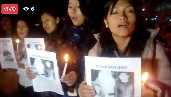 Familia de padre e hijo desaparecidos realizan vigilia en Huancayo (VIDEO)