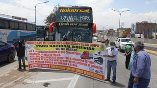 Transportistas realizaron marcha rodante por las vías de Arequipa