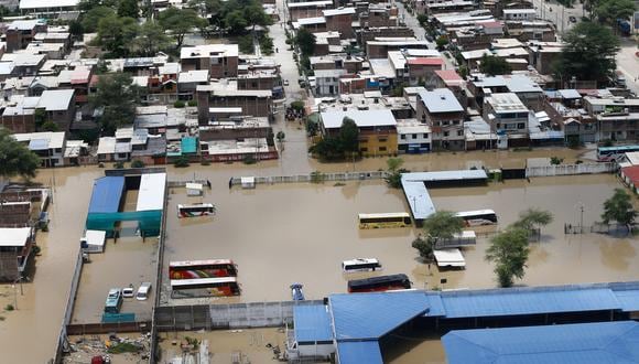 Inundación en Catacaos durante el Niño Costero en 2017. Foto: Piero Vargas